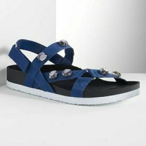 Women's Jewel Embellished Footbed Sandals